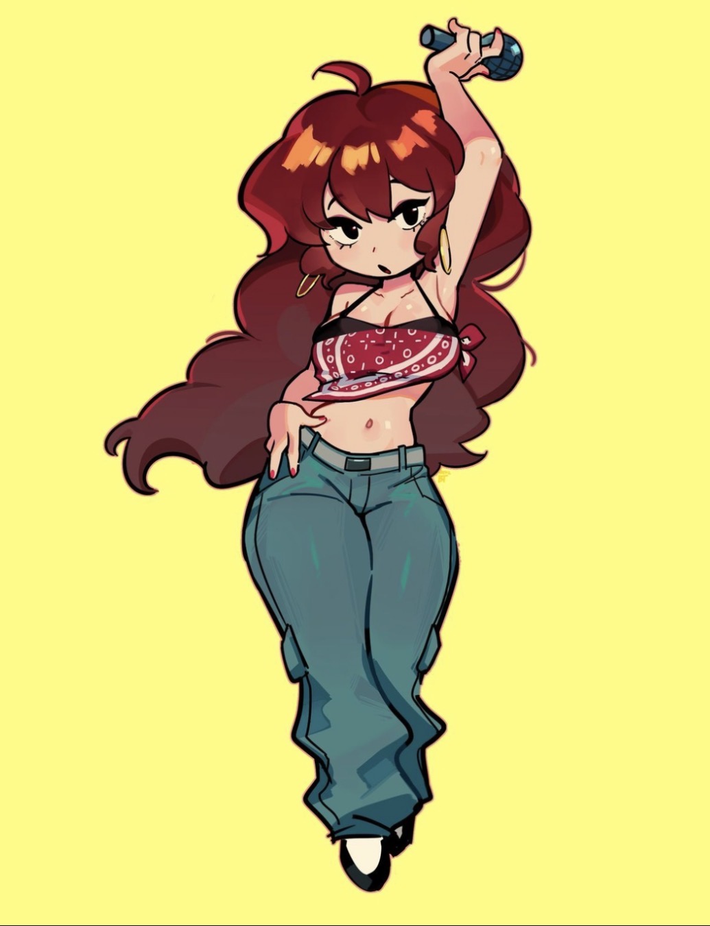 auburn hair, benzbt, big breasts, dance, fnf, fnf mod, friday night funkin, friday night funkin mod, friday night funkin: funkadelix, fully clothed, funkadelix girlfriend (friday night funkin), girlfriend (friday night funkin)