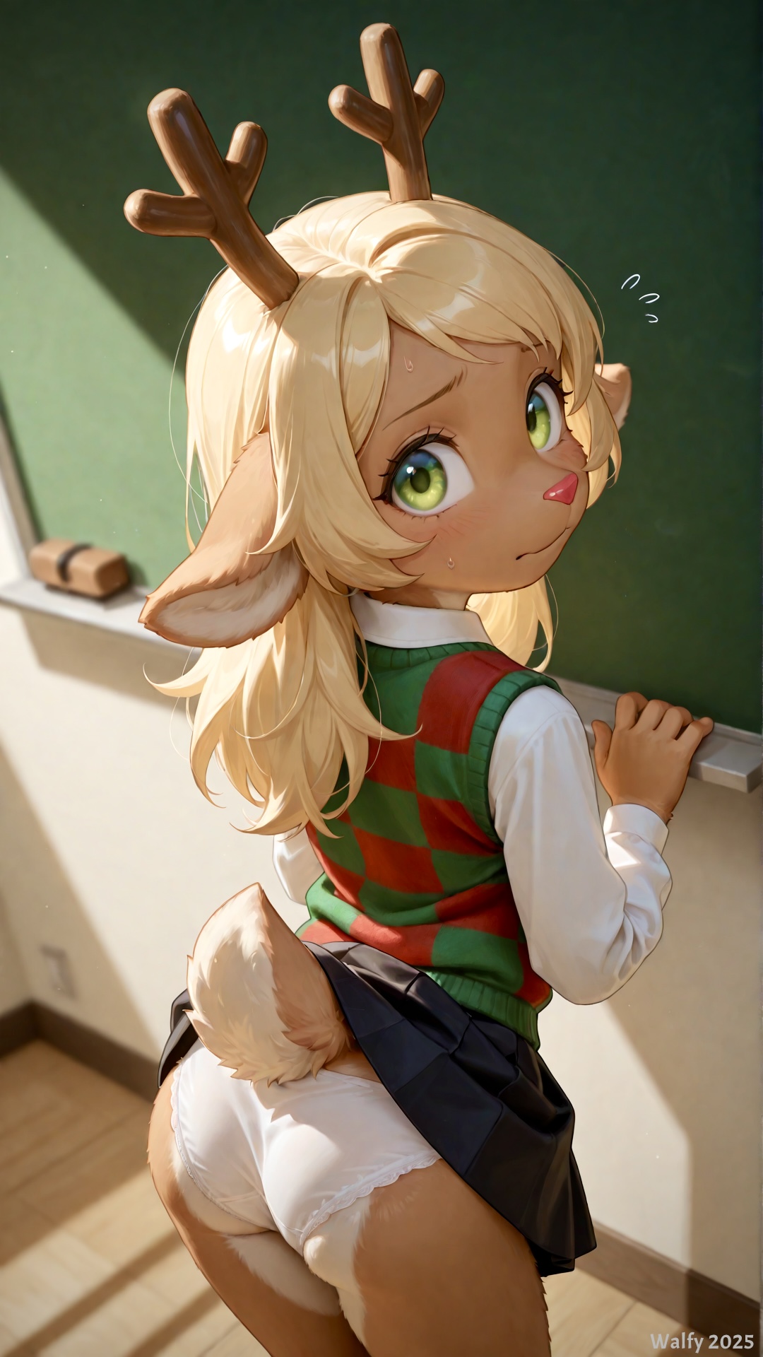 2025, ai generated, deltarune, deltarune chapter 1, deltarune chapter 2, deltarune chapter 3, deltarune chapter 4, female, noelle holiday, walfy