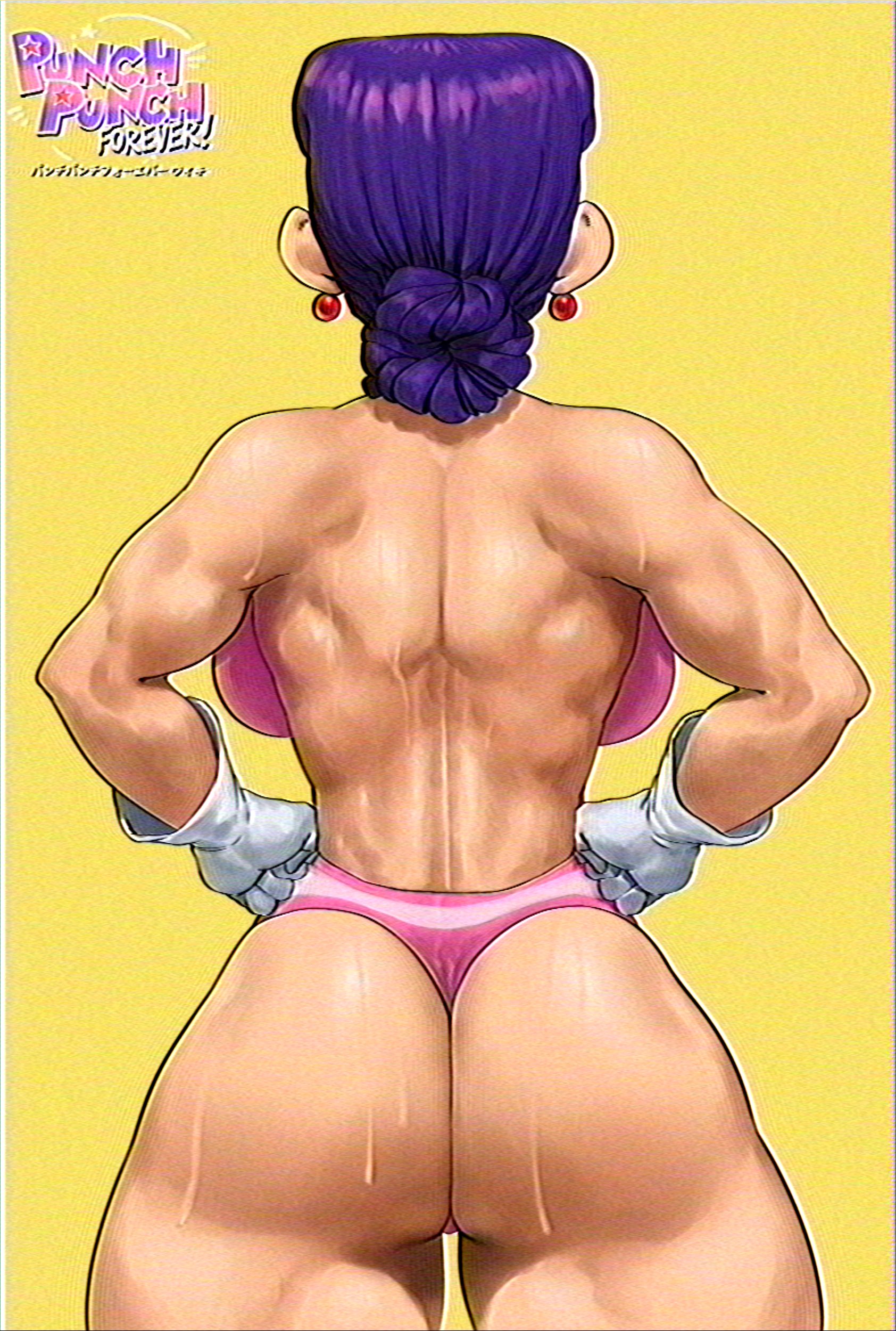 1girls, artrexino, athletic, athletic female, female, female focus, female only, leotard, light skin, light-skinned female, mama matsumoto, mature, mature female, milf, mother, punch punch forever!, scanlines, thick thighs, wrestling outfit