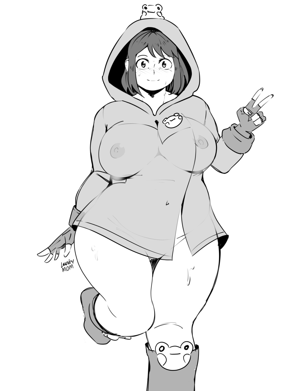 1girls, 2025, areolae, bbw, big boots, big breasts, boots, breasts, crossover cosplay, curvy, curvy figure, cute, exposed breasts, exposed nipples, female, female only, happy, inko midoriya, laundrymom, looking at viewer, mei (overwatch) (cosplay), midoriya inko, milf, my hero academia, overwatch, overwatch 2, rain, raincoat, rainy day mei, see-through, see-through clothing, smile, thick thighs, thighs, tummy, tummy squish