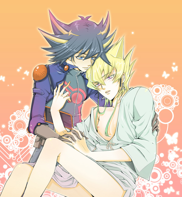 human jack_atlas male male_only multiple_males yaoi yu-gi-oh! yu-gi-oh!_5d's yusei_fudo