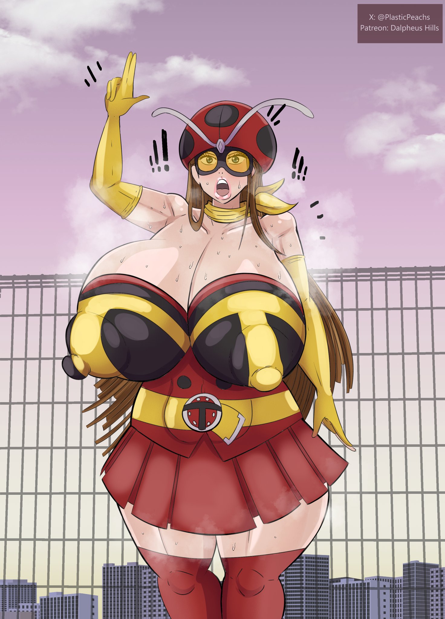 areola bulge, big areola, big ass, big breasts, big nipples, cleavage, cosplay, dalpheushills, electro wave human tackle, huge breasts, kamen rider, nipple bulge, okada yuriko, thick lips, toujima tanzaburou wa kamen rider ni naritai