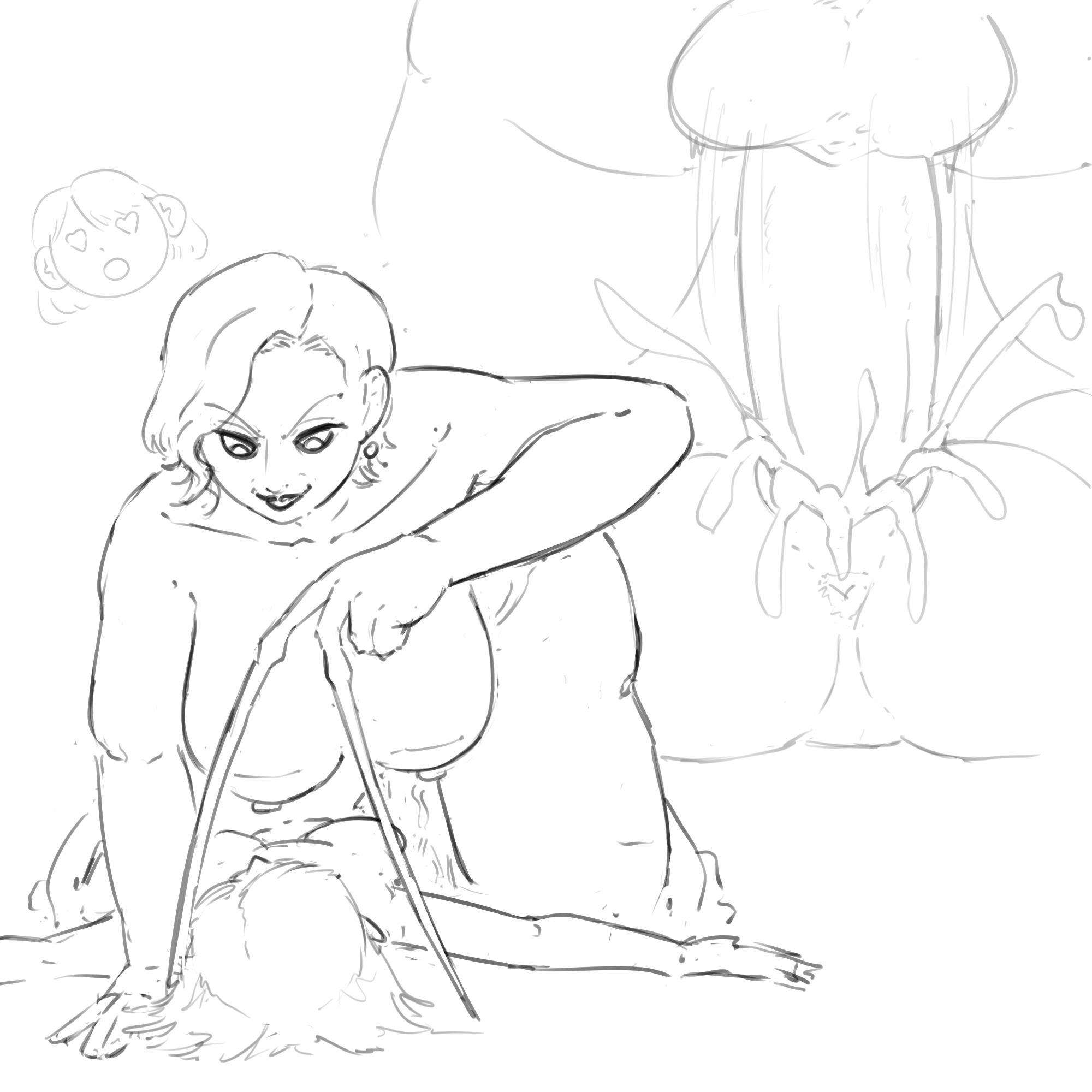 1futa, 1girls, alcina dimitrescu, anus, ashley graham, ashley graham (brooke elizabeth mathieson), big balls, big nipples, big penis, bigger futa, capcom, chocobodie, cum, cum in pussy, cum inside, cum overflow, dubious consent, earrings, erect nipples, futa on female, futadom, futanari, heart eyes, huge areolae, huge ass, huge breasts, larger futa, mating press, resident evil, resident evil 4, resident evil 8: village, scrotum flap, size difference, sketch, smaller female, tagme, thick thighs, vaginal penetration