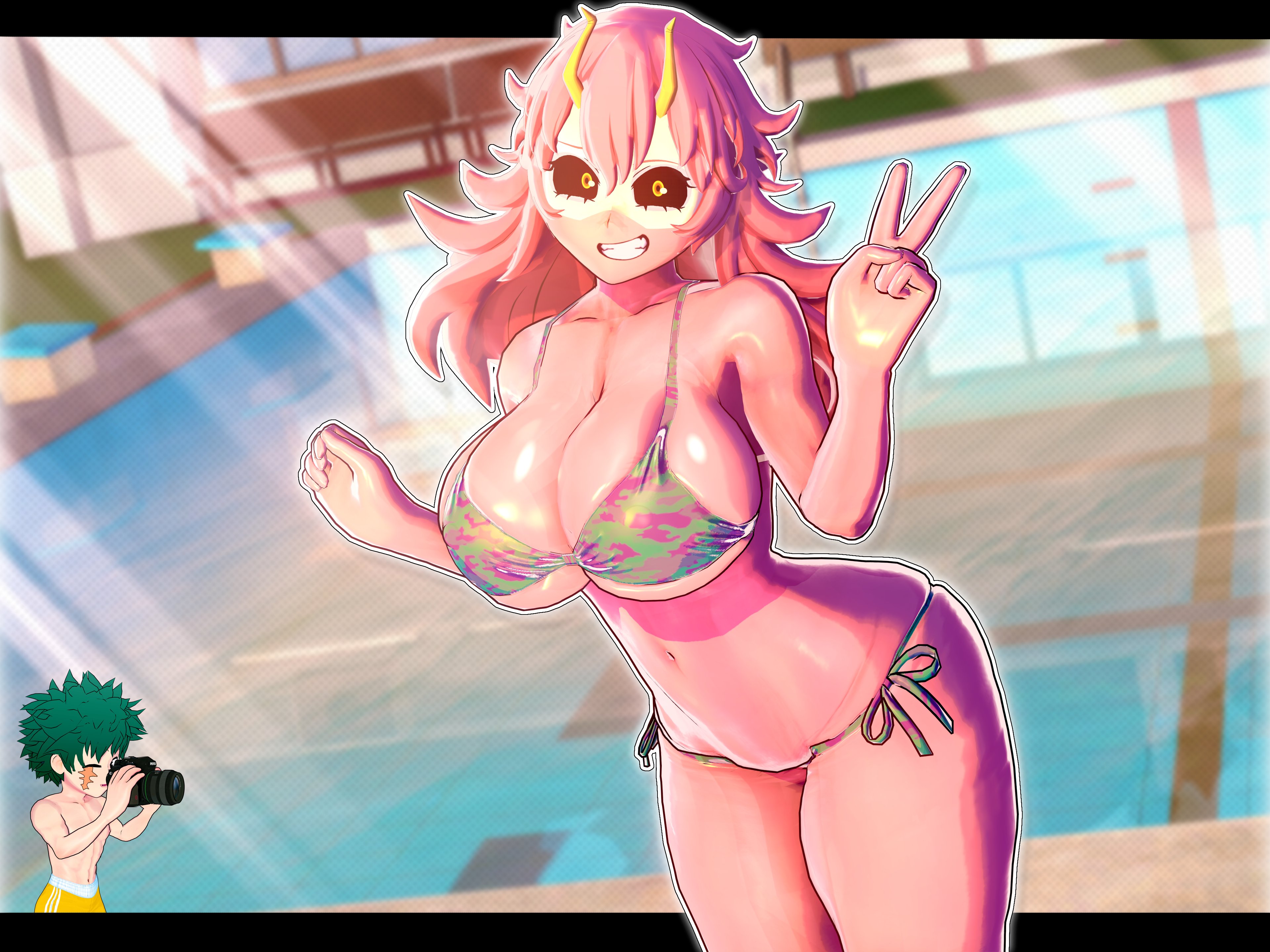 1boy, 1girls, 3d, asian, asian female, ass, balls, big ass, big balls, big breasts, big butt, big cock, big hips, big nipples, big penis, big thighs, bigger female, bikini, black hair, black-haired female, blush, boku no hero academia, breasts, cock, cosplay, cum, cum in pussy, cum inside, cumming, curvaceous, curvaceous female, curvaceous figure, curvy, curvy body, curvy female, curvy figure, curvy hips, female, gigantic ass, gigantic butt, green hair, hips, huge ass, huge balls, huge boobs, huge breasts, huge butt, huge cock, huge hips, huge nipples, huge thighs, imminent sex, izuku midoriya, japanese, japanese female, large ass, large breasts, long hair, massive ass, massive boobs, massive breasts, massive butt, massive hips, massive thighs, massive tits, mature, mina ashido, mommy, my hero academia, nipples, panties, penis, penis in pussy, pink body, pink hair, pink skin, pink-haired female, pool, pussy, shawshank5, stockings, thick thighs, thighhighs, thighs, voluptuous, voluptuous female, wide ass, wide hips, wide thighs