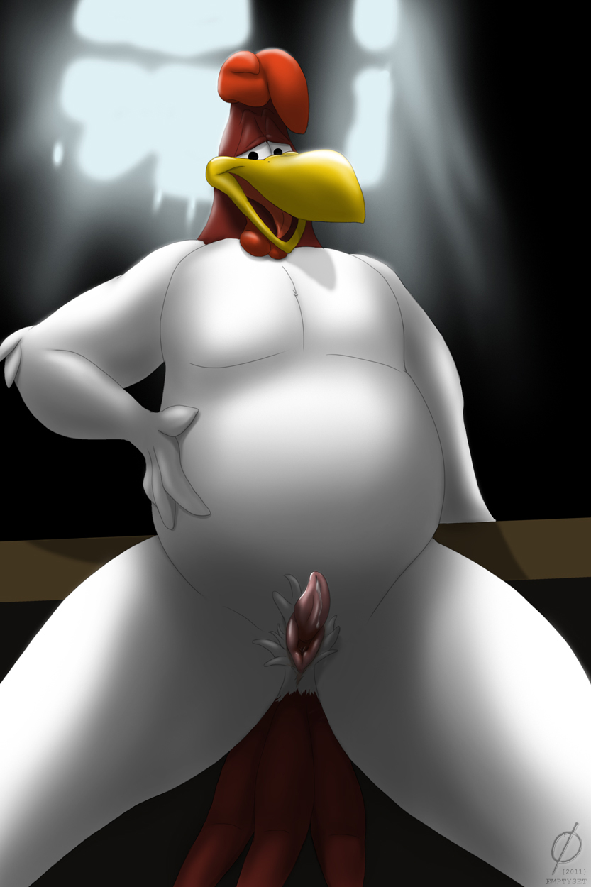 anatomically_correct beak belly bird chicken cloaca day foghorn_leghorn front_view indoors looney_tunes male male_only nude soft_feathers solo warner_brothers window