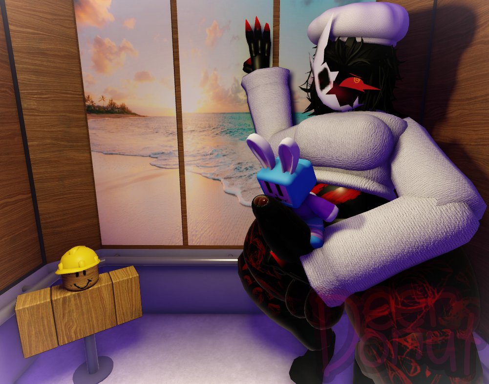 1boy, 1futa, 3d, balls, big penis, deerdonut, folly (regretevator), futa focus, futanari, mannequin mark (regretevator), melanie (regretevator), penis, plushie, plushophilia, regretevator, roblox, roblox game, robloxian, sweater, tagme