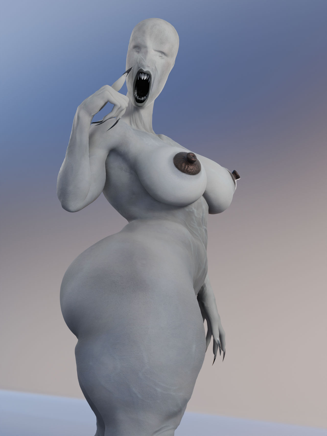 1girls, 3d, aborrozakale, bald, big ass, big breasts, big thighs, breasts, bust, busty, creepy, curvaceous, curvy, curvy figure, dumptruck ass, dumptruck butt, female, ghoul, ghoul female, ghoul girl, hips, hourglass figure, huge ass, huge breasts, huge thighs, humanoid, large ass, large breasts, large thighs, legs, light skin, light-skinned female, mature, mature female, monster, monster girl, nightmare waifu, original, original character, pale skin, pale-skinned female, plump, plump ass, plump breasts, plump thighs, slim waist, thick, thick hips, thick legs, thick thighs, thighs, voluptuous, waist, wide hips, wide thighs