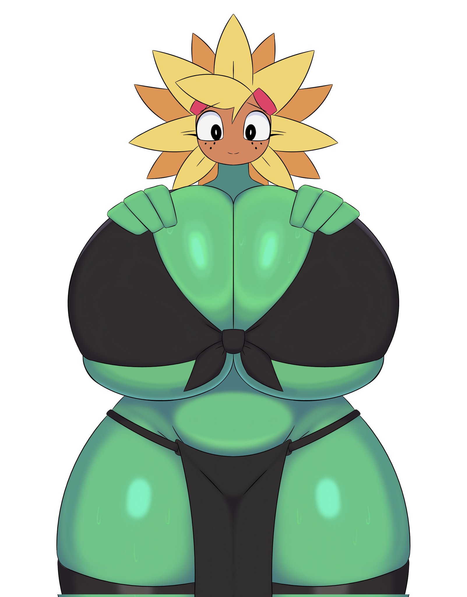 1girls, anthro, anthrofied, ass, breasts, delete alliance, female, flora fauna, plant, plant girl, plant humanoid, plantie, plants vs zombies, plants vs. zombies, popcap games, pussy, solar flare (pvz), sunflower (pvz)