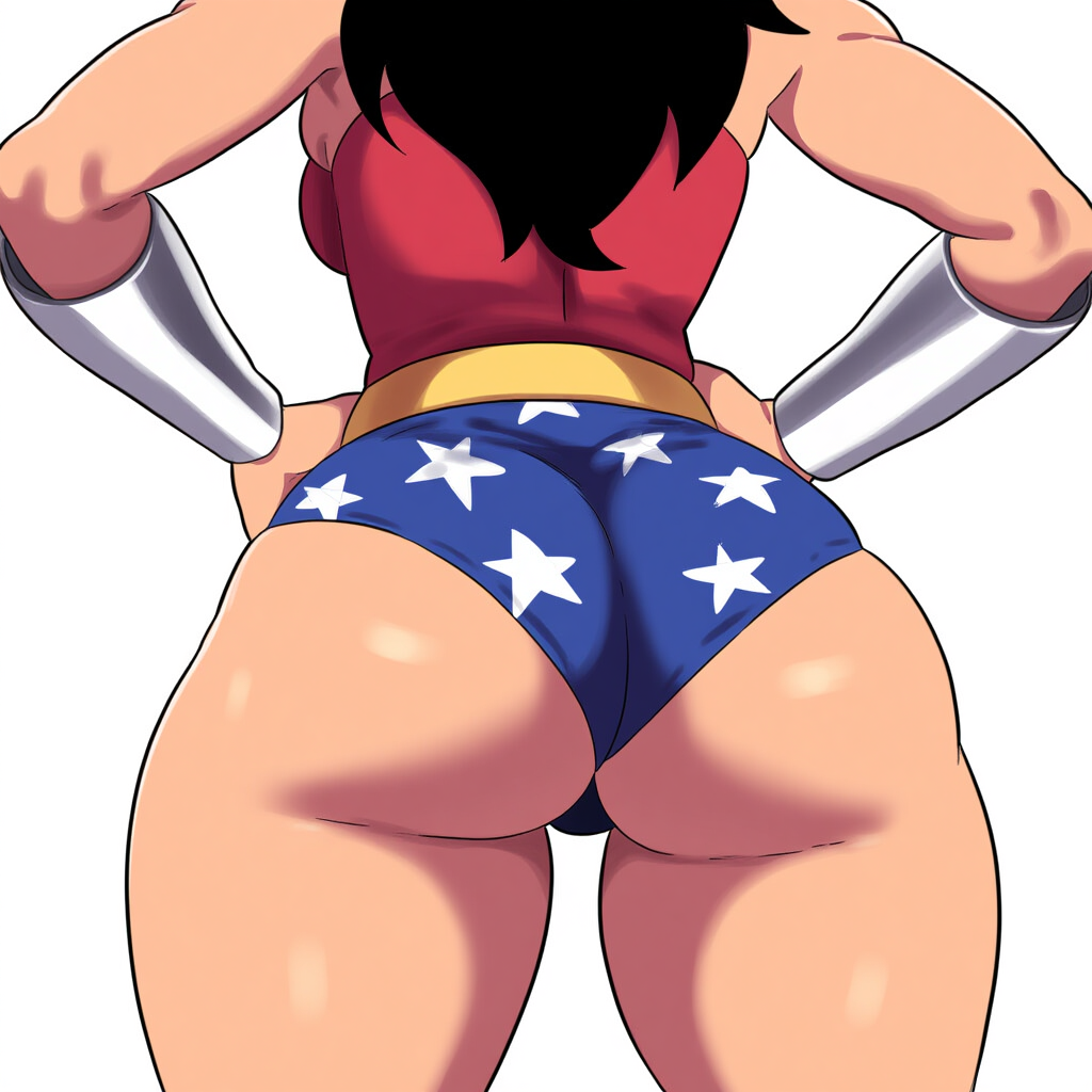 1girls ass ass_focus big_ass dc dc_comics female female_only huge_ass mullon panties perfect_legs solo solo_female solo_focus superheroine that_ass_was_fat wonder_woman_(series)