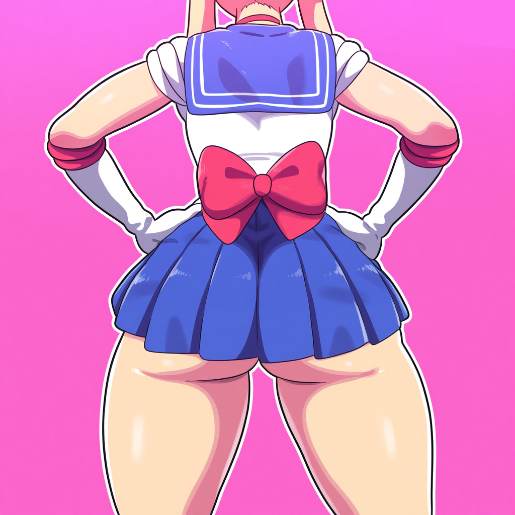 1girls ai_generated ass ass_focus big_ass bishoujo_senshi_sailor_moon female female_only huge_ass mullon novelai sailor_moon solo solo_female solo_focus that_ass_was_fat