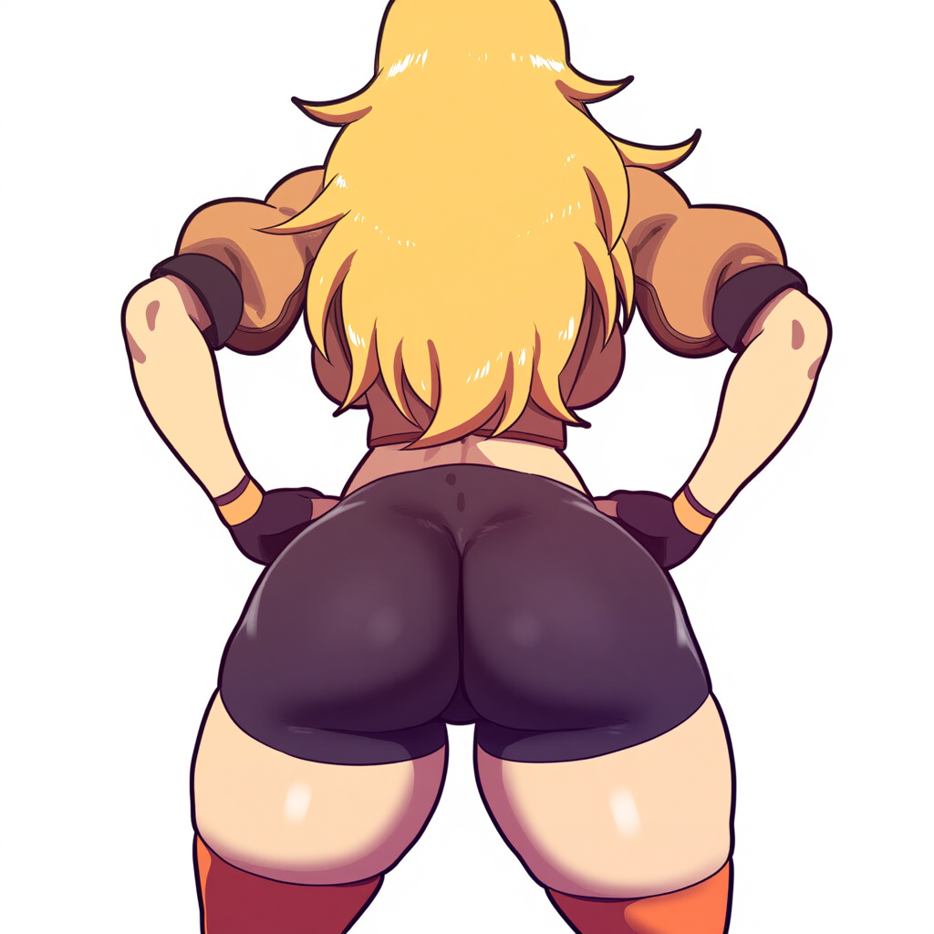 1girls ai_generated ass ass_focus big_ass female female_only huge_ass mullon novelai rwby solo solo_female solo_focus that_ass_was_fat yang_xiao_long