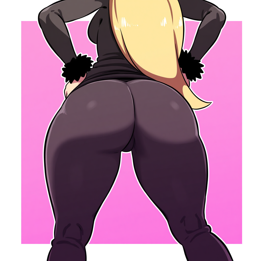 1girls ai_generated ass ass_focus big_ass cynthia_(pokemon) female female_only huge_ass mullon novelai pokemon_dppt solo solo_female solo_focus that_ass_was_fat