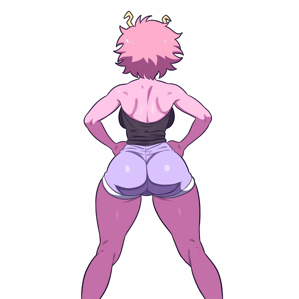 1girls ai_generated ashido_mina ass ass_focus big_ass female female_only huge_ass mina_ashido mullon my_hero_academia novelai solo solo_female solo_focus that_ass_was_fat