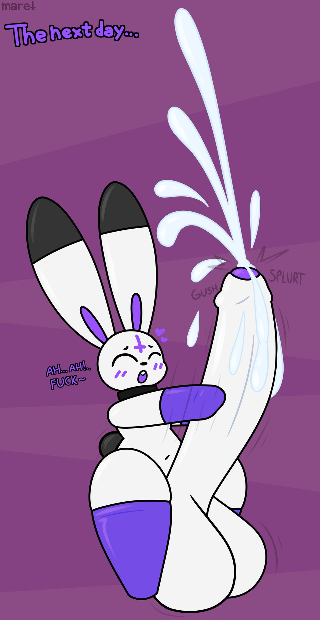 anthro bunny cum cumshot evilfiendish failing_no_nut_november femboy foreskin fur furry huge_balls huge_cock hung_trap hyper_penis long_distance_cumshot looking_pleasured mare_(evilfiendish) massive_penis masturbation no_nut_november thighhighs uncircumcised uncut