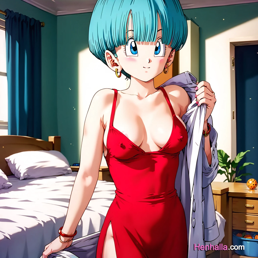 1_female 1_girl 1girls ai_generated anime anime_girl big_breasts breasts bulma_brief dress henhalla.com hentai mature_female mature_woman milf solo solo_female