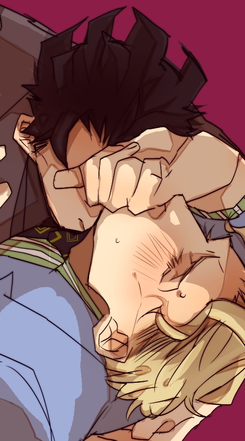 blush diamond_is_unbreakable gay gay_domination gay_sex implied_anal implied_penetration implied_sex jojo's_bizarre_adventure kosaku_kawajiri male male/male male_focus male_only no_visible_genitalia offscreen_sex shounen_jump submissive_male twink yaoi yoshikage_kira yu_kakari