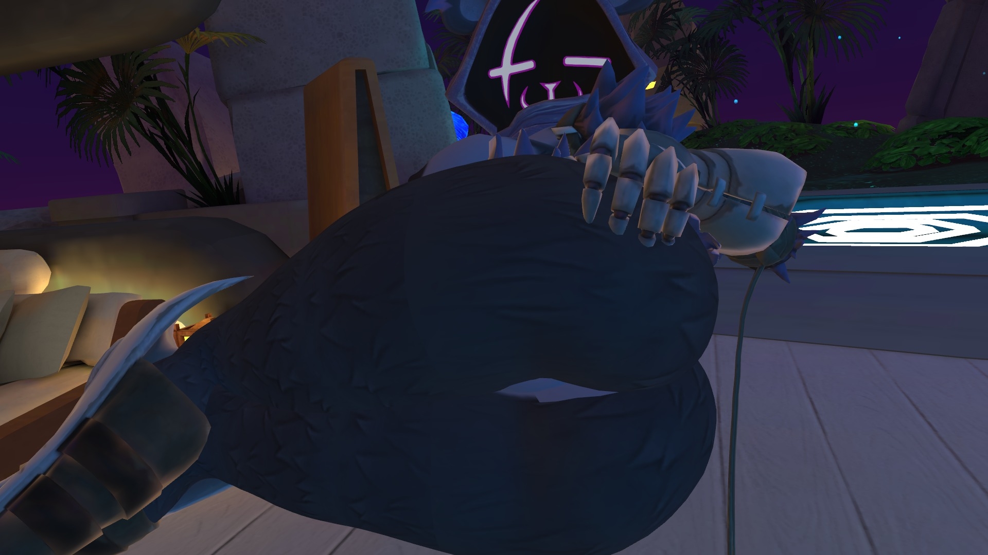 :3, 16:9, 3d model, ass, big ass, breasts, female, fortnite, grabbing ass, on side, pussy, raven team leader, sideboob, thighs, unity (engine), vrchat, vrchat avatar, vrchat media, vrchat model