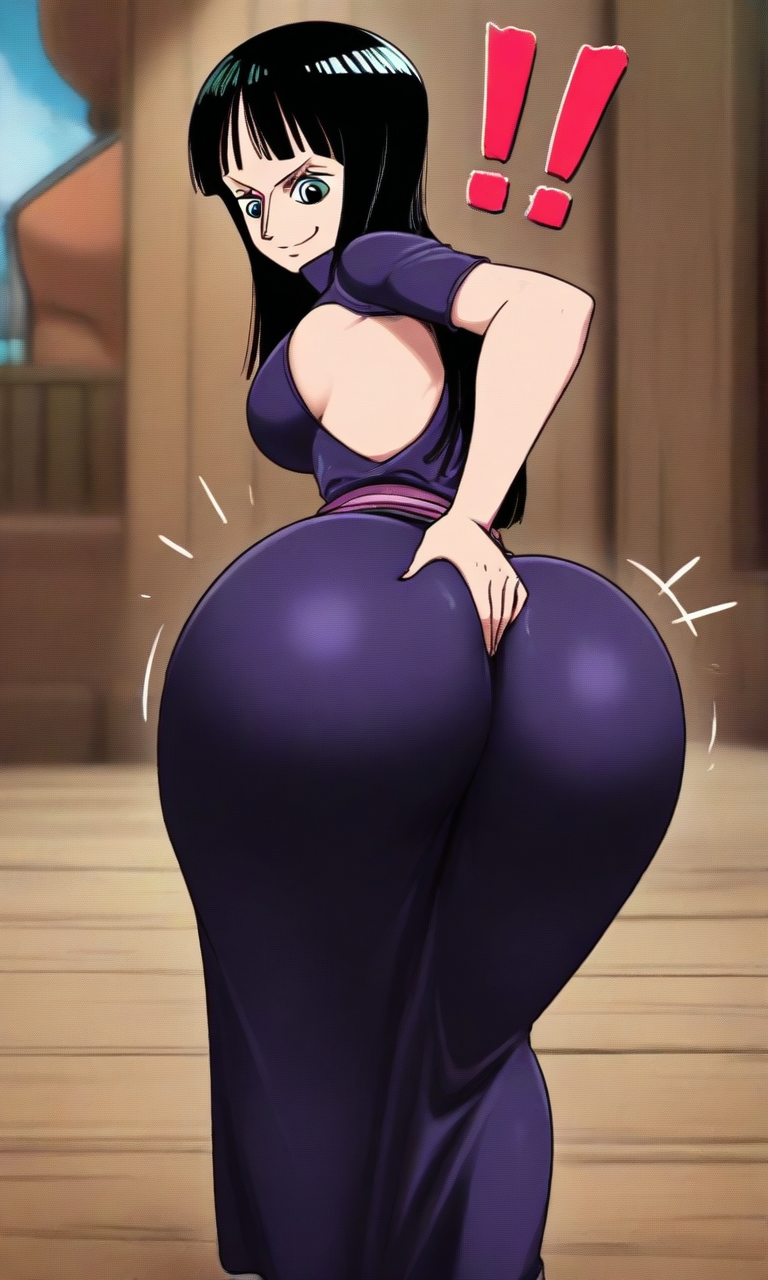 ai_generated big_ass bubble_ass bubble_butt curvaceous curvy curvy_body curvy_female curvy_figure curvy_hips female_only gigantic_ass huge_ass nico_robin one_piece pixelsin thick thick_ass thighhighs