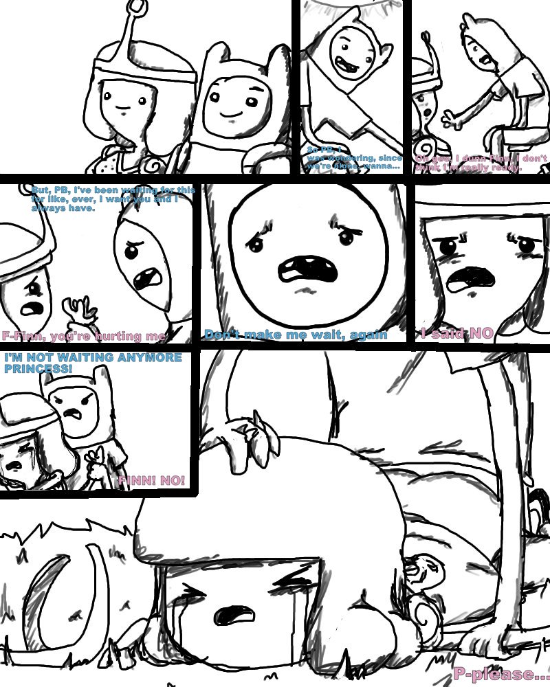 adventure_time cartoon_network closed_eyes comic crying finn_the_human open_mouth princess_bubblegum princess_bubblegum_young rape