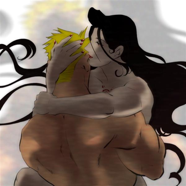 artist_request biting_ear black_hair color female fullmetal_alchemist hair homunculus hugging human jean_havoc long_hair lust_(fullmetal_alchemist) male muscles round_ears short_hair straight tattoo yellow_hair