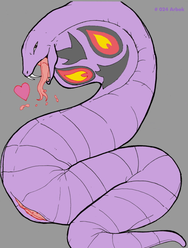 arbok colored female female_only feral nintendo nude pokemon pokemon_(species) side_view solo tagme tongue vulva zabraxas