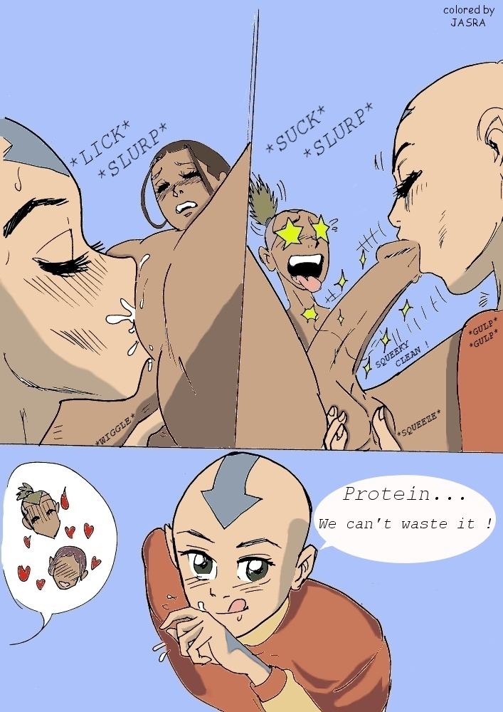 1girls 2boys aang air_nomad airbender_tattoo anus ass avatar_legends avatar_the_last_airbender balls biesiuss bisexual bisexual_male both_sexes_in_same_situation brother_and_sister clothed_male_nude_female clothed_male_nude_male clothing cmnf cmnm cum_in_mouth cunnilingus dark-skinned_female dark-skinned_male dark_skin digital_media_(artwork) english_text fellatio female femboy finger_in_ass fingering happy_sex human interracial katara male multiple_boys nickelodeon nonbender oral oral_sex paramount_pictures penis pussy pussy_juice sokka speech_bubble squirting straight_hair sucking_clitoris sucking_tip swallowing_cum tattoo text the_avatar vicente water_tribe