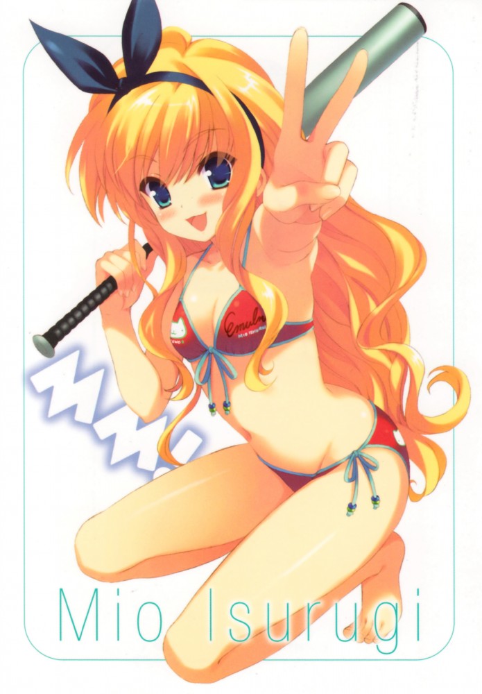 bat mio_isurugi mm! pointy_chin swimsuit tagme