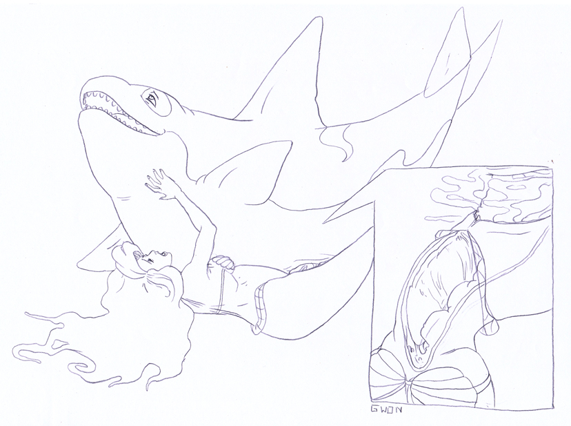 ariel bestiality cetacean disney female female_on_feral gwon human_on_feral monochrome orca penis spot tagme the_little_mermaid what x-ray zoophilia