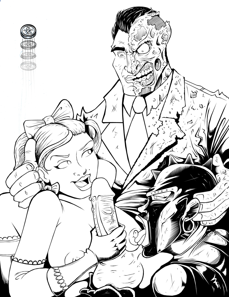 batman:_arkham_city batman_(series) dc spice sugar threesome two-face