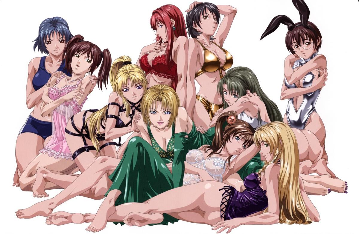 10girls, 6+girls, age difference, alternate costume, amatsuki jun, armpits, arms up, ass, asymmetrical hair, babydoll, barefoot, bible black, bikini, black hair, blonde hair, bloomers, blue eyes, blue hair, bra, breasts, brown eyes, brown hair, dress, drill hair, earrings, embracing, everyone, eyewear, feet, female, female only, finger in mouth, glasses, green eyes, green hair, hair ornament, hair ribbon, harem, high resolution, hug, imari kurumi, ito mika, jewelry, kitami reika, kneeling, kurimoto maki, large breasts, leotard, lingerie, long hair, looking at viewer, lying, medium breasts, milf, minase yukiko, multiple females, multiple girls, nail polish, nipples, nonogusa miyuki, official art, older female, older female and younger male, one-piece swimsuit, panties, ponytail, purple eyes, purple nails, red hair, ribbon, saeki kaori, school nurse, shiraki rika, short hair, side ponytail, simple background, soles, sports bra, spread toes, student council president, swimsuit, takashiro hiroko, take your pick, teacher, teacher and student, third-party edit, tied hair, toe nail polish, toe scrunch, toenail polish, toenails, toes, twintails, yellow eyes, yoshiten, younger female, yuri