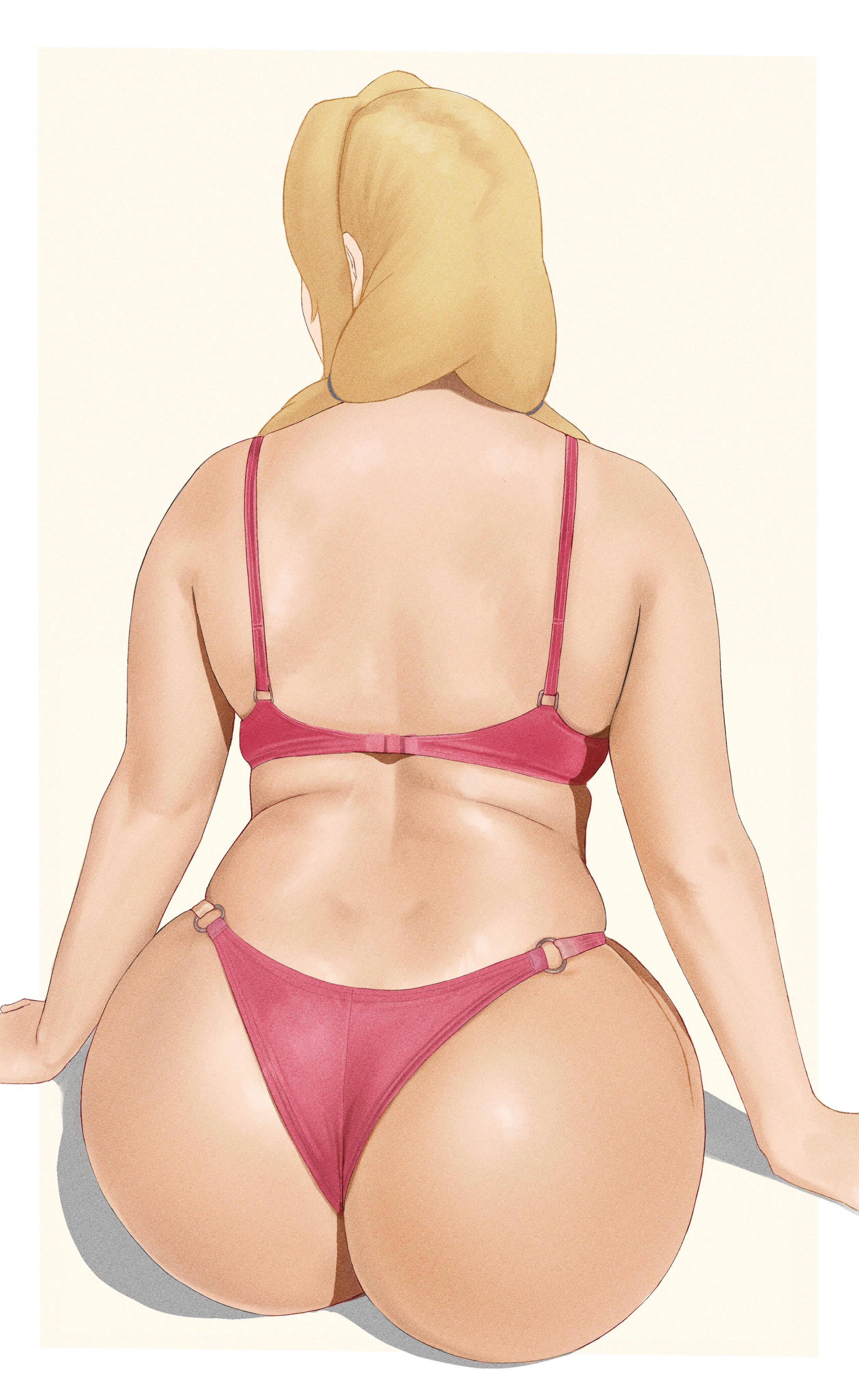 1girls, ahsern19552, alternate version available, ass, ass focus, back, back view, big ass, blonde hair, bottomwear, bra, breasts, female, female only, hair, huge ass, mature, mature female, mature woman, milf, naruto, naruto (series), panties, pink bra, pink panties, solo, solo female, topwear, tsunade, underwear