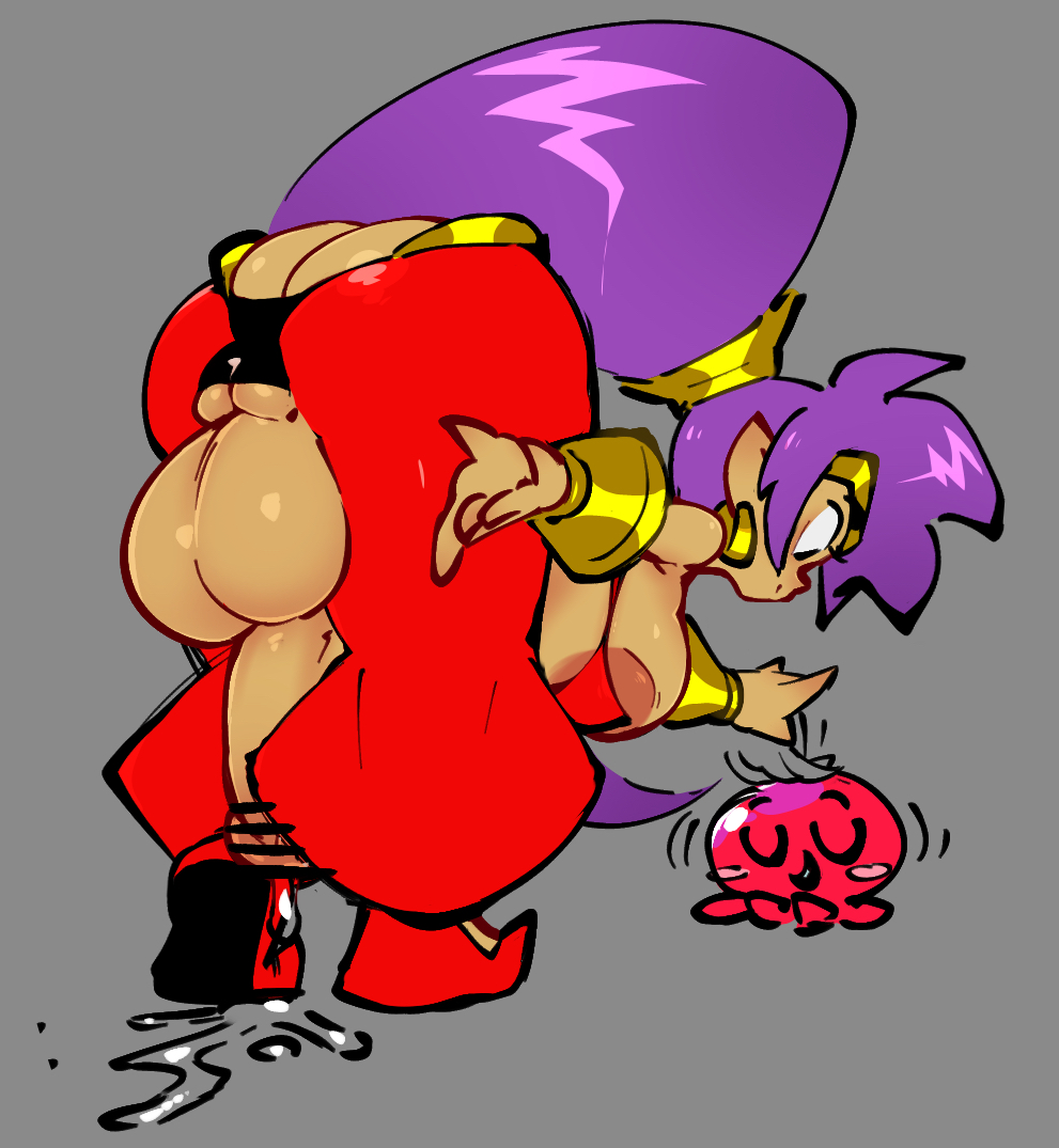 1futa, 1girls, areola slip, areolae, ass, big ass, big ass (futa), big breasts, big penis, cock-tail, futanari, genie, genie pants, hyper penis, jellot, precum, precum drip, shantae, shantae (character), solo, solo futa, suxowell, thick thighs, throbbing penis, togosh, wayforward