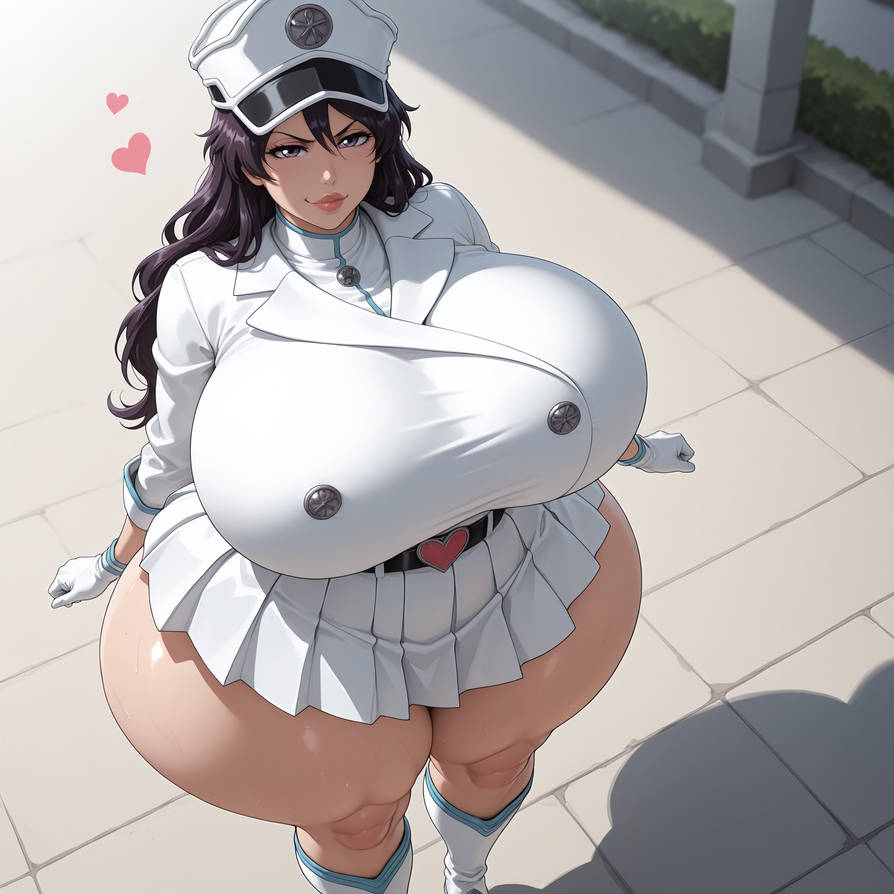 1girls ai_generated albedosnow bambietta_basterbine big_breasts big_thighs bleach bleach:_the_thousand-year_blood_war curvaceous dark_purple_eyes dark_purple_hair eyes female female_only heart_symbol hourglass_figure huge_ass large_breasts light-skinned_female light_skin long_hair looking_at_viewer miniskirt outdoors quincy_(bleach) seductive seductive_look seductive_pose short_skirt standing thick thick_thighs thunder_thighs voluptuous voluptuous_female wide_hips
