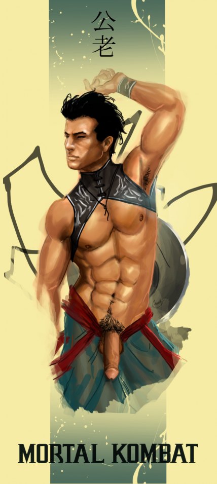 1boy 2d human kung_lao male male_only mortal_kombat solo tagme uncensored yaoi