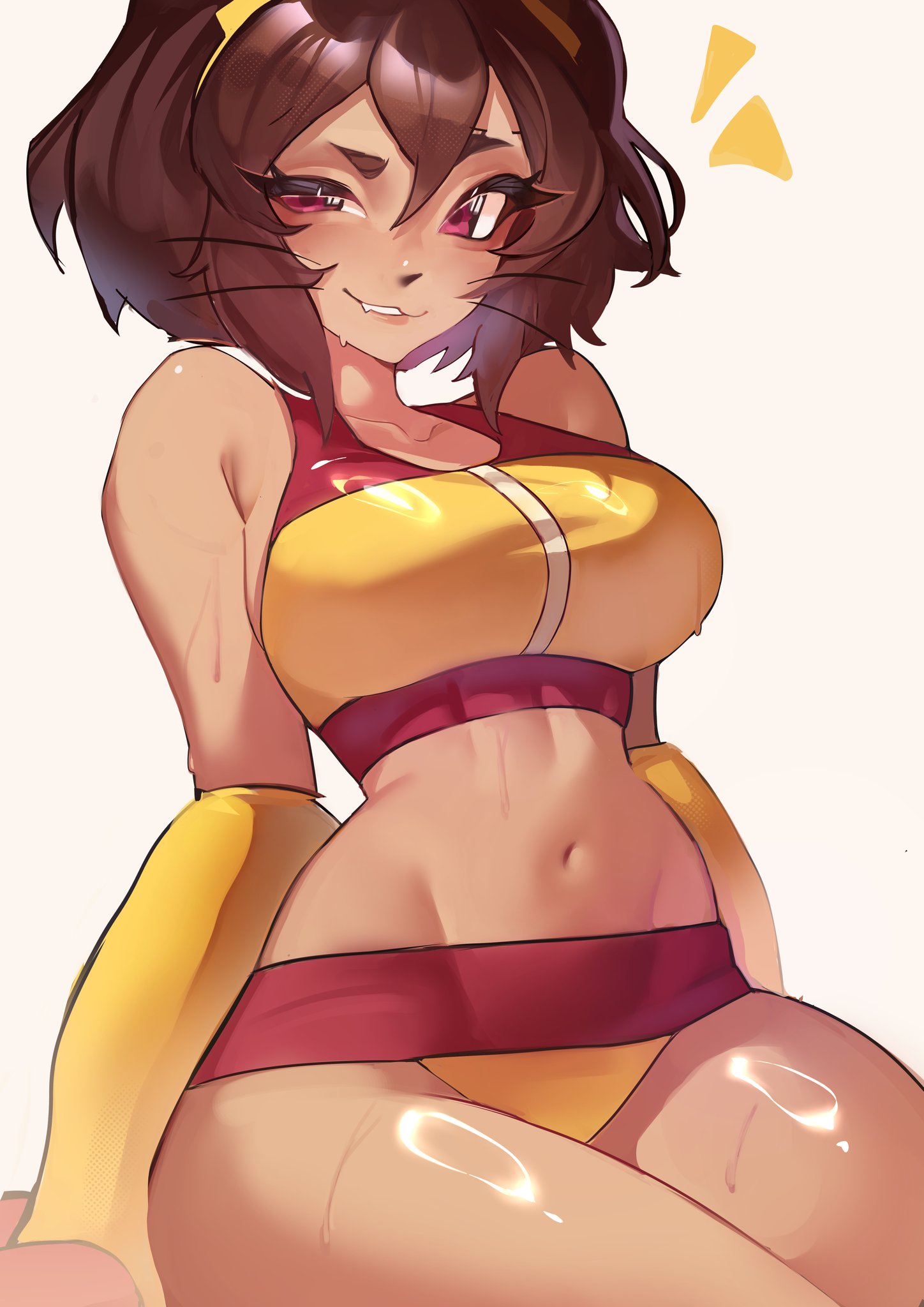 1girls, anthro, ass, big breasts, bikini, breasts, female, female focus, female only, gameoverse, glitch productions, huge ass, huge breasts, kit (gameoverse), large ass, large breasts, midriff, solo, steam, suliavtuber, sweat, thick thighs, thighs, wide hips