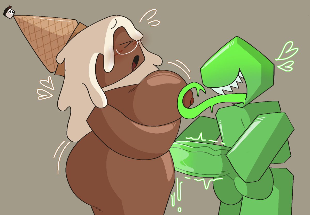 118o8, 1boy, 1girls, art trade, big penis, blocky body, ferman (robloxian), forsaken (roblox), gaslight engine, licking nipples, long tongue, loser, rape, roblox, roblox game, robloxian, tagme
