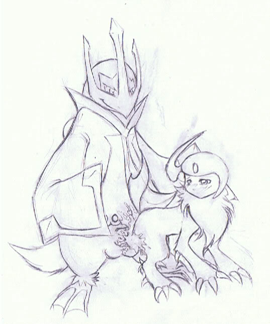 absol artist_request claws cum empoleon feral fur insertion interspecies male monochrome nintendo nude penis pokemon pokemon_(species) sex sketch source_request tagme testicles year_request