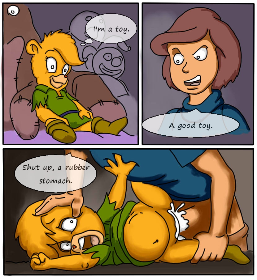 adventures_of_the_gummi_bears anthro bear cavin_(gummi_bears) comic disney female fur human interspecies male mammal rape stomach_bulge straight sunni_gummi tagme vylfgor