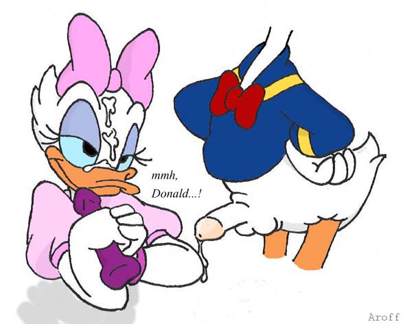 anthro cum daisy_duck disney donald_duck duck female huge_eyes male penis soft_feathers tagme toony