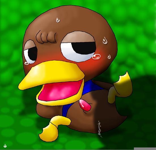 animal_crossing anus artist_request bill_(animal_crossing) blush cum cum_in_ass duck male male_only nintendo penis source_request year_request