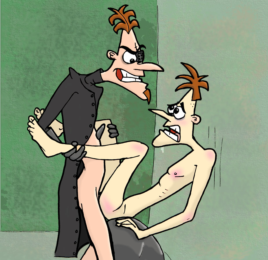 2boys anal anal_penetration anal_sex bottomless brown_hair clone clothed_male clothed_male_nude_male clothed_on_nude cmnm dr_heinz_doofenshmirtz eye_patch gay gay_sex goatee holding_legs human human_only legs_held_open legs_up male male/male male_only multiple_males naked nude nude_male open_coat penis_in_ass phineas_and_ferb phineas_and_ferb_the_movie:_across_the_2nd_dimension questionable_anatomy selfcest skinny tagme tripperfunster variant yaoi