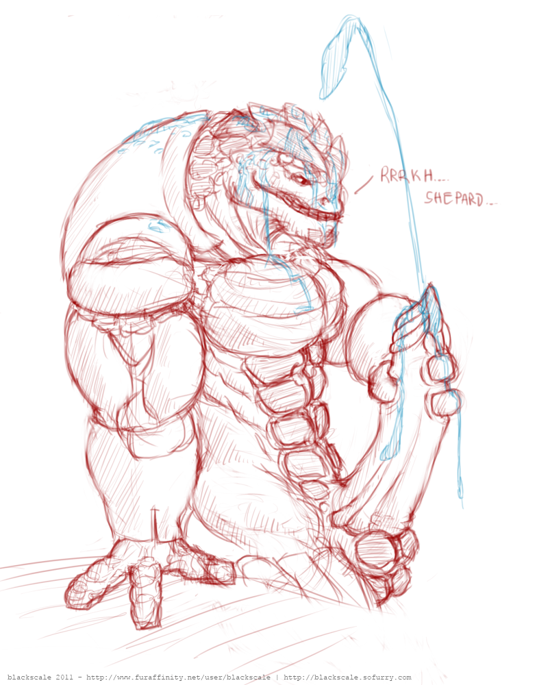 2011 blackscale krogan male_only mass_effect urdnot_grunt