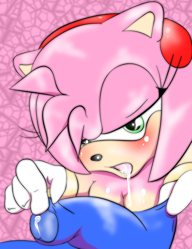 amy_rose animal_ear anthro blue_fur cum cum_in_mouth cumdrip duo fellatio female foreskin foreskin_pull freeflyspecter fur furry furry_only glans hair hedgehog male mammal open_mouth oral partially_retracted_foreskin penis pink_fur pink_hair pov saliva sega sonic_(series) sonic_the_hedgehog sonic_the_hedgehog_(series) straight straight_hair uncut