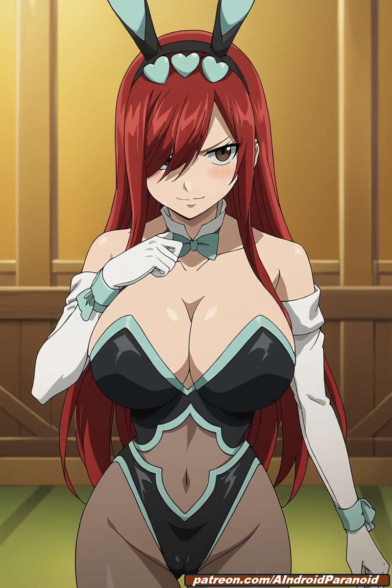 ai_generated aindroidparanoid ass big_ass big_breasts big_butt boots breasts brown_eyes bunny_ears bunny_girl bunnysuit erza_scarlet fairy_tail fairy_tail:_dragon_cry gigantic_breasts huge_ass huge_breasts huge_butt large_breasts long_hair narrow_waist red_hair stable_diffusion straight_hair