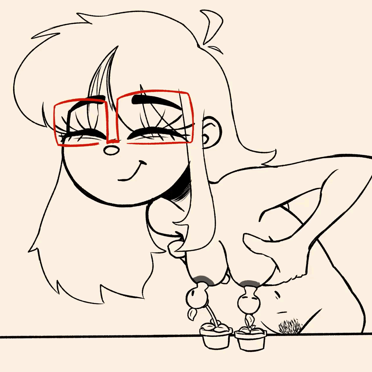 1girls, animated, anthro, anthrofied, ass, breast sucking, breastfeeding, breasts, female, female focus, flora fauna, gif, glasses, human, kiwi (character), no sound, peashooter (pvz), plant, plant humanoid, plantie, plants vs zombies, plants vs. zombies, popcap games, pubic hair, pussy, small breasts, smiling, stlkr, sucking, yo con mi lanza-guisantes