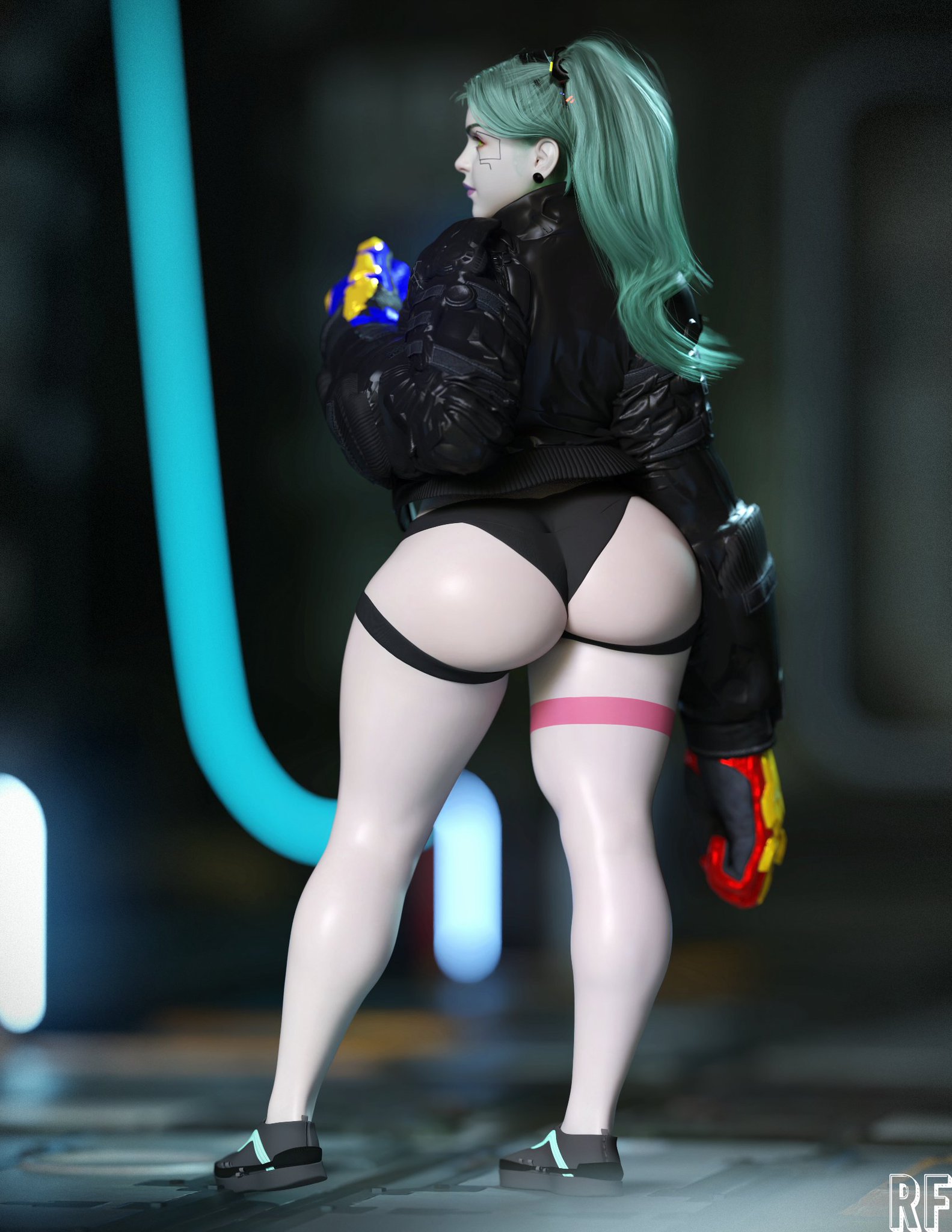 1girls, 3d, big breasts, breasts, bust, busty, chest, curvaceous, curvy, curvy figure, cyberpunk, cyberpunk (series), cyberpunk 2077, cyberpunk: edgerunners, female, female focus, footwear, hips, hourglass figure, huge breasts, human, jacket, large breasts, legs, light skin, light-skinned female, mature, mature female, outerwear, pale skin, rebecca (edgerunners), rude frog, slim waist, thick, thick legs, thick thighs, thighs, voluptuous, waist, wide hips