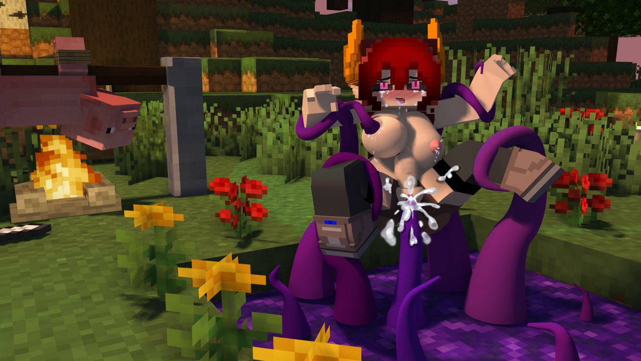 1girls 3d aita_(zheng_yi_miao) ass boots breasts burgundy_hair cum_in_ass cum_in_pussy cum_inside demon_girl erect_nipples forest horns horny_female mine-imator minecraft no_bra no_panties outside pants pink_eyes pointy_ears socks tagme tentacle tentacle_sex tongue_out vaginal_penetration water wet_pussy zheng_yi_miao