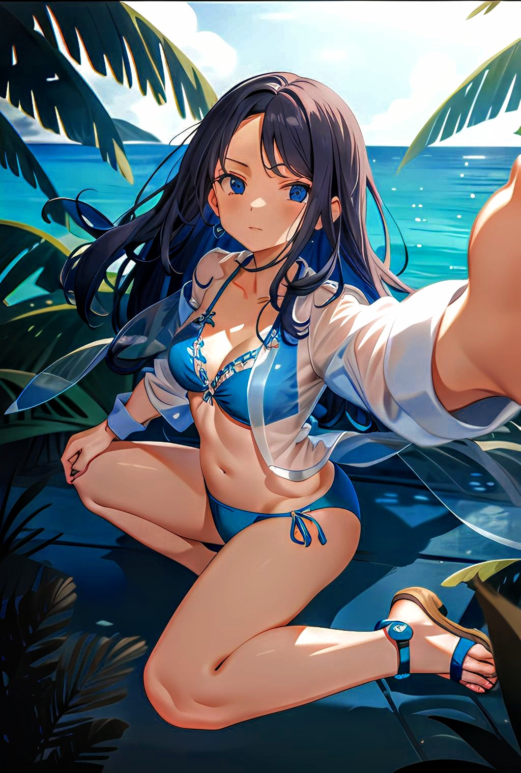 1girls ai_generated anime_coloring beach bikini edited_art female female_focus female_human female_only female_solo girlfriend legs nature naughty provocative seducing seduction seductive seductive_female sensual solo_female solo_focus solo_human tagme temptation thighs wife