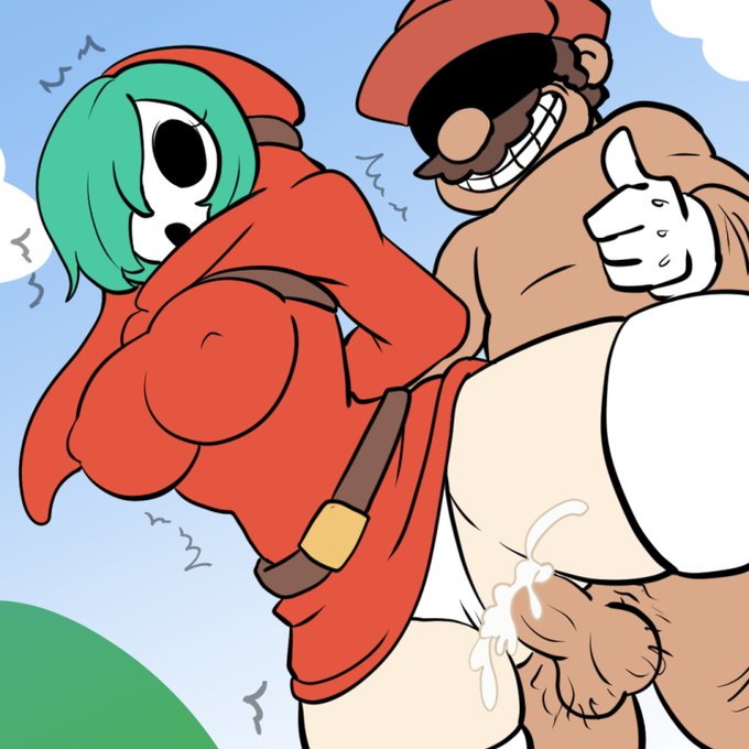 1boy 1girls 2d abott95 blue_hair breasts brown_eyes covered_eyes female/male gloves hairy_balls hat light-skinned_female light-skinned_male light_skin male/female mario mario_(series) mask masked_female mostly_clothed nintendo nipple_bulge pale-skinned_female pale_skin rape sex shy_gal shy_gal_red smile tagme thigh_highs white_panties