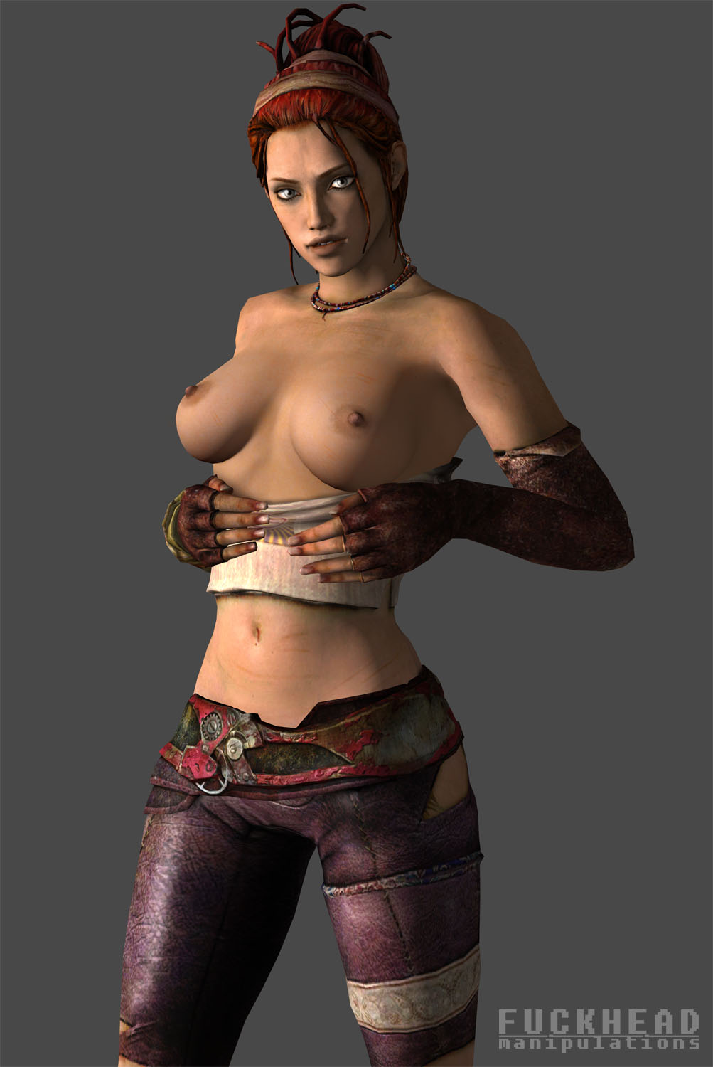 1girls 3d areolae breasts enslaved:_odyssey_to_the_west female female_only fuckhead medium_breasts nipples red_hair skinny solo source_filmmaker tagme tripitaka video_game_character